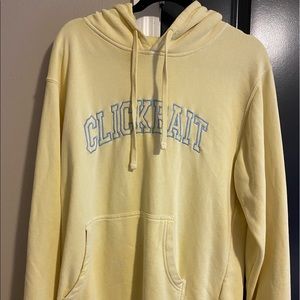 DAVID DOBRIK YELLOW SUNRISE CLICKBAIT HOODIE